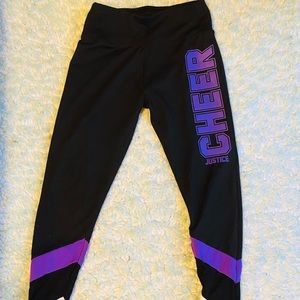 Girls Justice size 14/16 Cheer athletic leggings